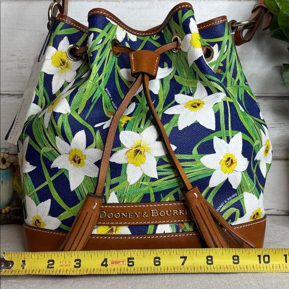 Dooney & Bourke Blue Daffodil Bucket Bag with Pouch - Picture 5 of 13